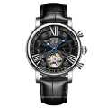 Kinyued J023 Fashion Leather Automatic Man Watches Tourbillon Calendar Chronograph Mechanical Watch